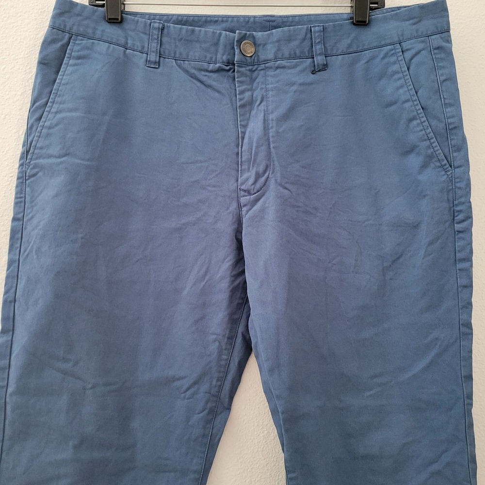 Bonobos 35x30 Slim Stretch Chinos Pants Mens Blue Cotton Blend Trousers - Picture 4 of 9